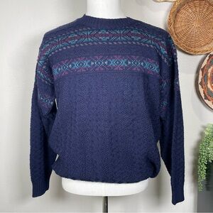 Vintage Nomadic Traders Wool Crewneck Sweater Mens Size Large Unisex
